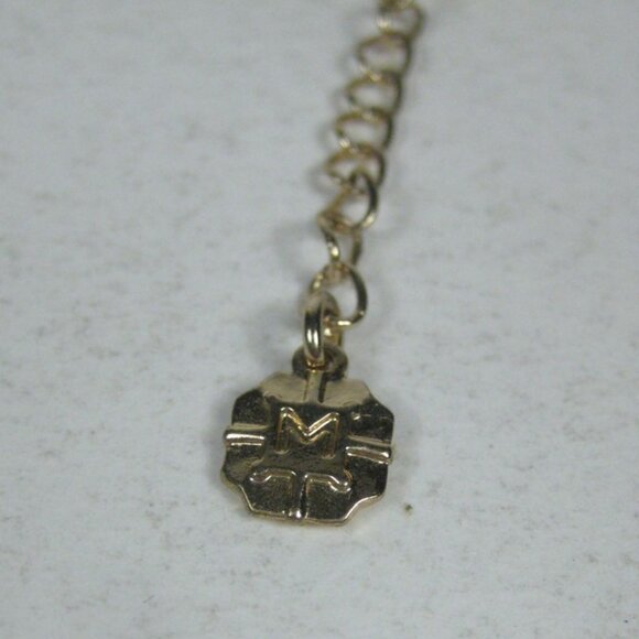 Monet Bib Plastic Cabochon Goldtone Necklace Adjustable Clasp Statement 18 inch - Picture 2 of 11